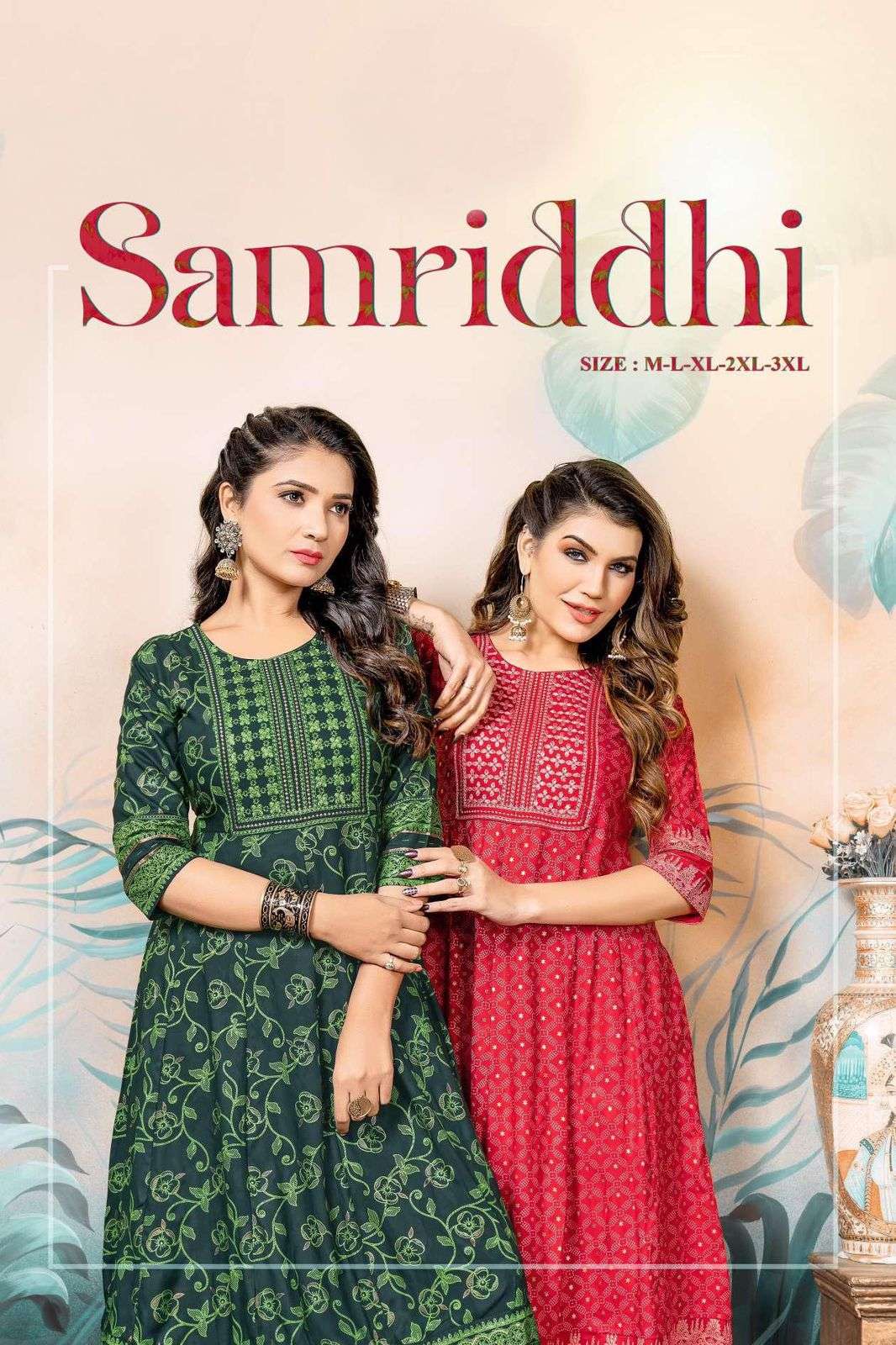 GOLDEN SAMRIDHHI HEAVY RAYON PRINT WITH EMBROIDERY KURTI CATALOG WHOLESALER BEST RATE