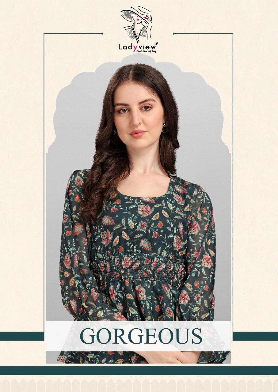 gorgeous by ladyview georgette printed short tops