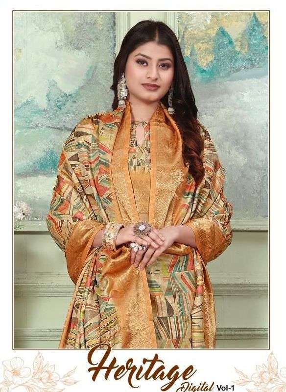 heritage digital vol 1 by mintorsi tusser silk banarasi weaving sarees