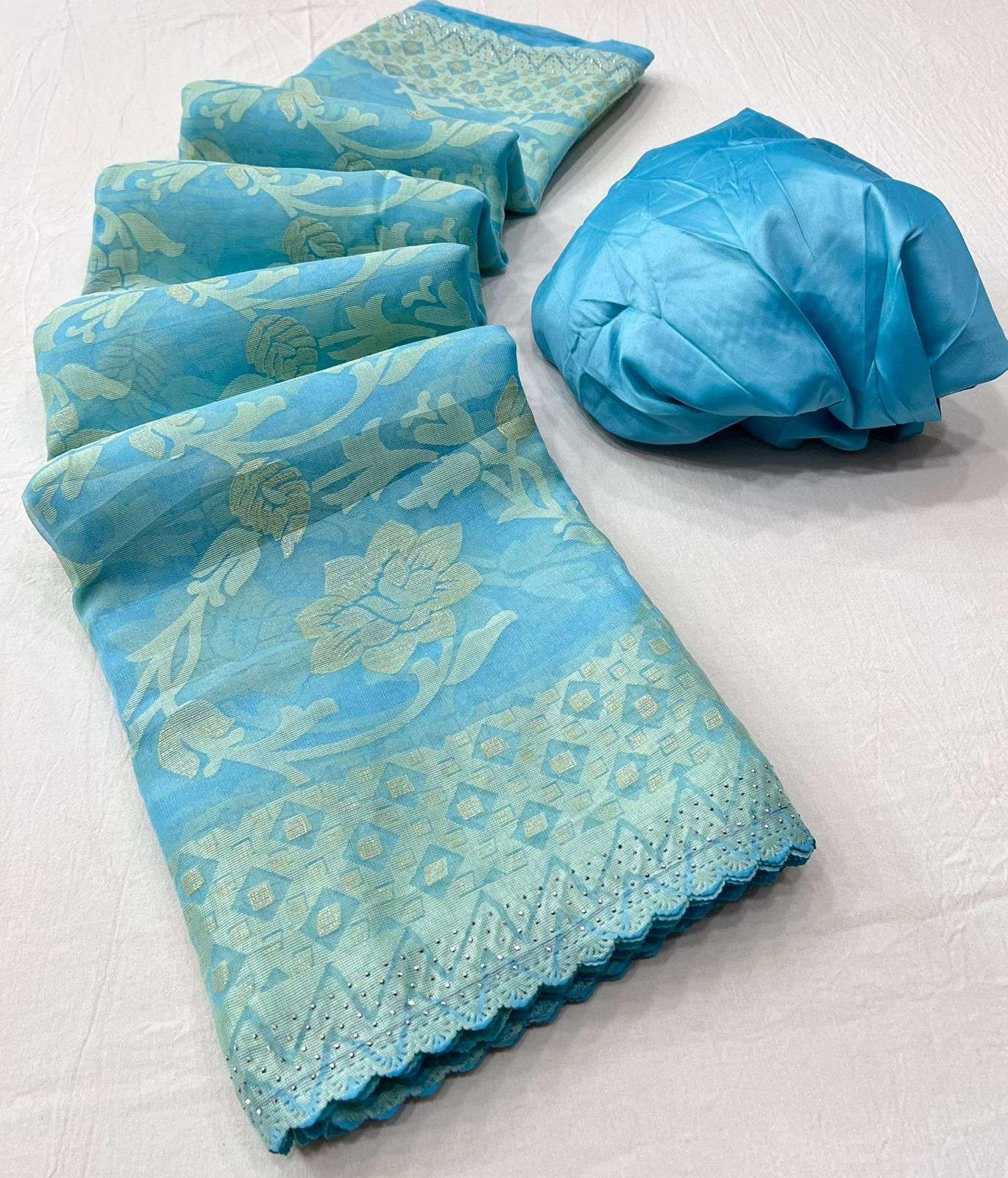 ivaan by kashvi creation brasso designer saree exporter