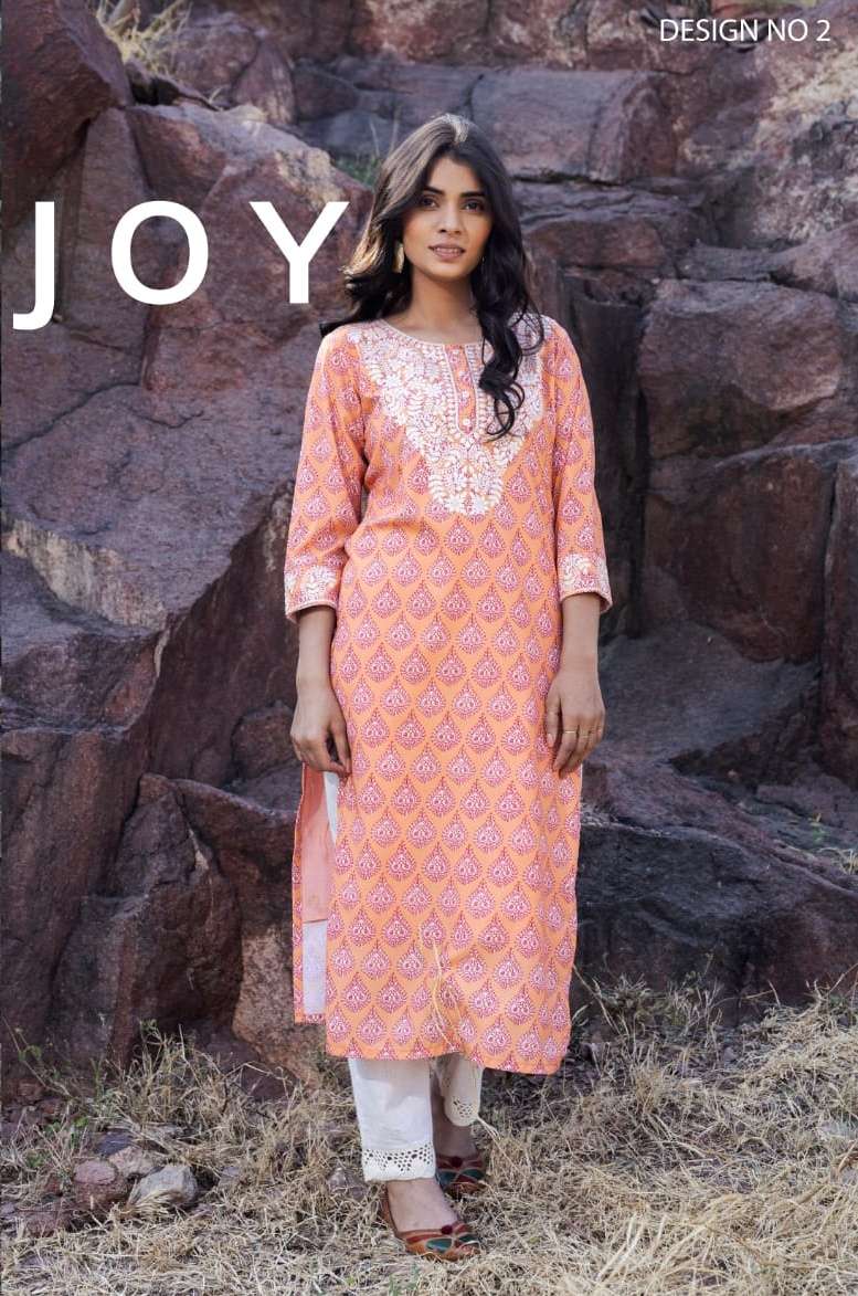 joy by 100 miles georgette daily wear kurtis