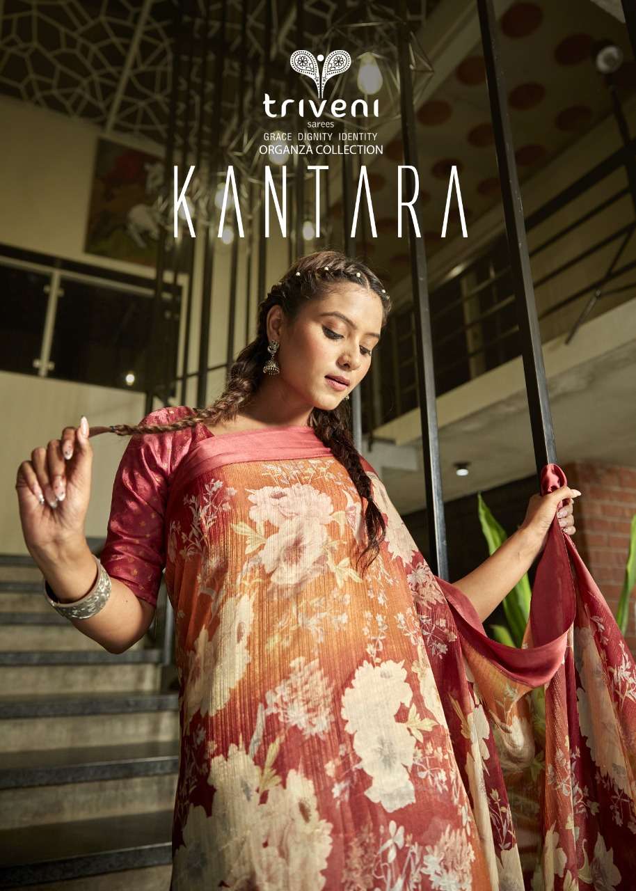 kantara by triveni organza saree collection