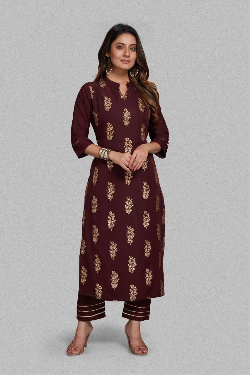pr 27sc-29sc kurta with pant set crepe 
