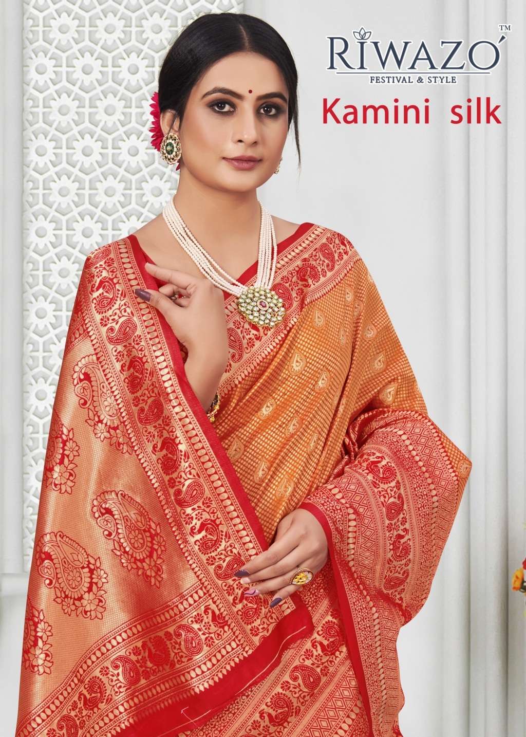riwazo kamini silk rich weaving kanjeevaram sari wholesaler