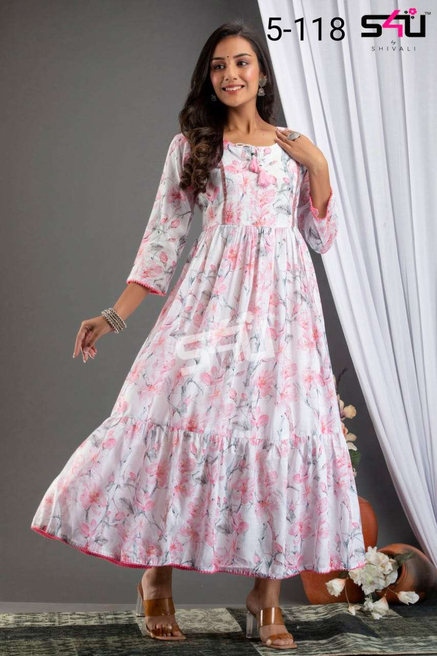 s4u pr 5-118 design combo set of stylish kurti wholesale shop 