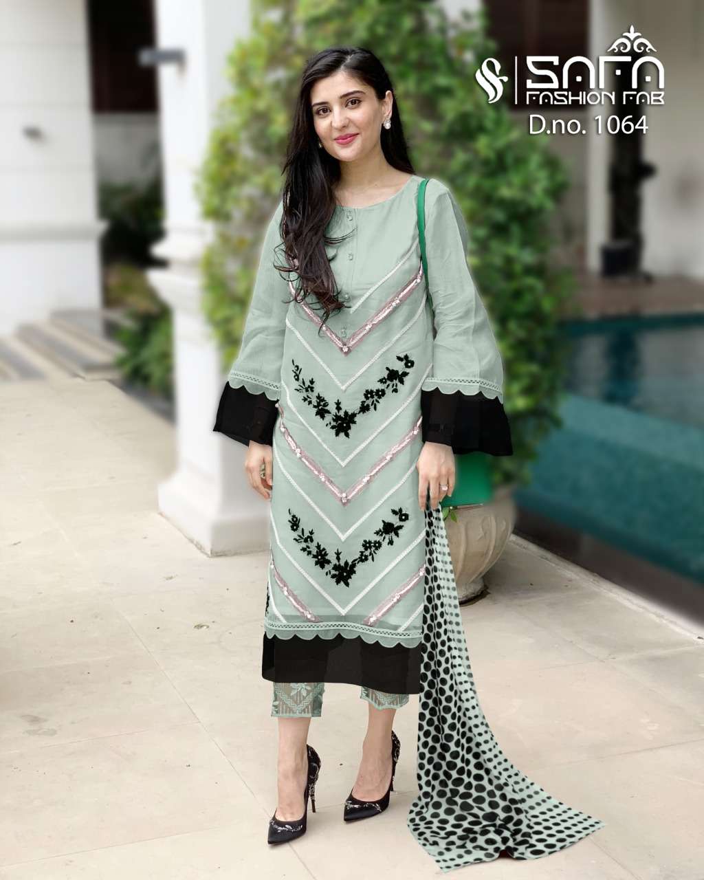 safa 1064 design pakistani tunic and pant with dupatta readymade 