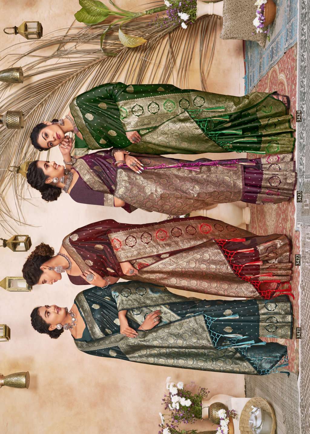 sangam prints janki silk weaving heavy banarasi saris wholesaler