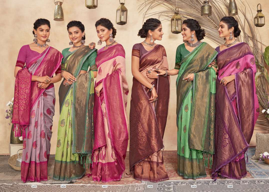 sangam prints mansi silk cotton weaving saris wholesaler