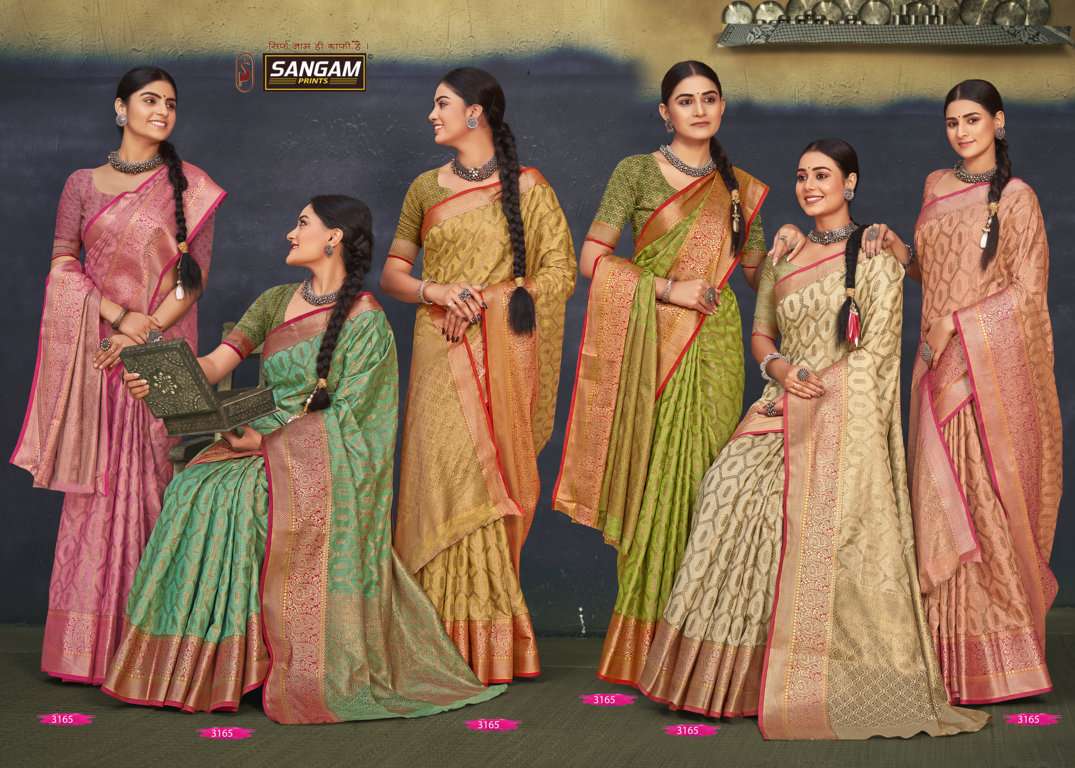 sangam prints nakhrali silk festive cotton saris wholesaler