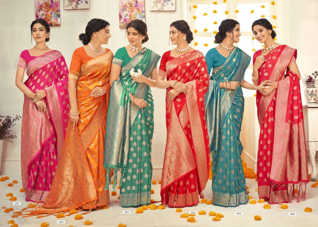 sangam prints soneri silk zari weaving silk saris wholesaler