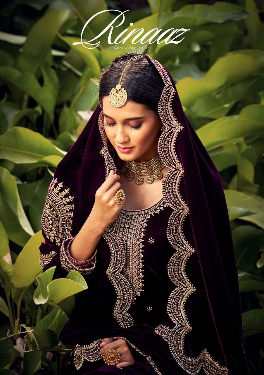sargam present rinaaz premium velvet winter salwar kameez