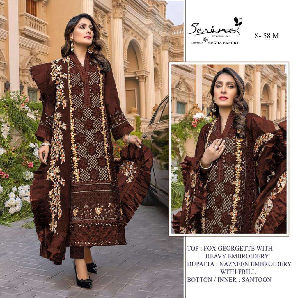 serine s 58 m to p pakistani dress single by megha exports 