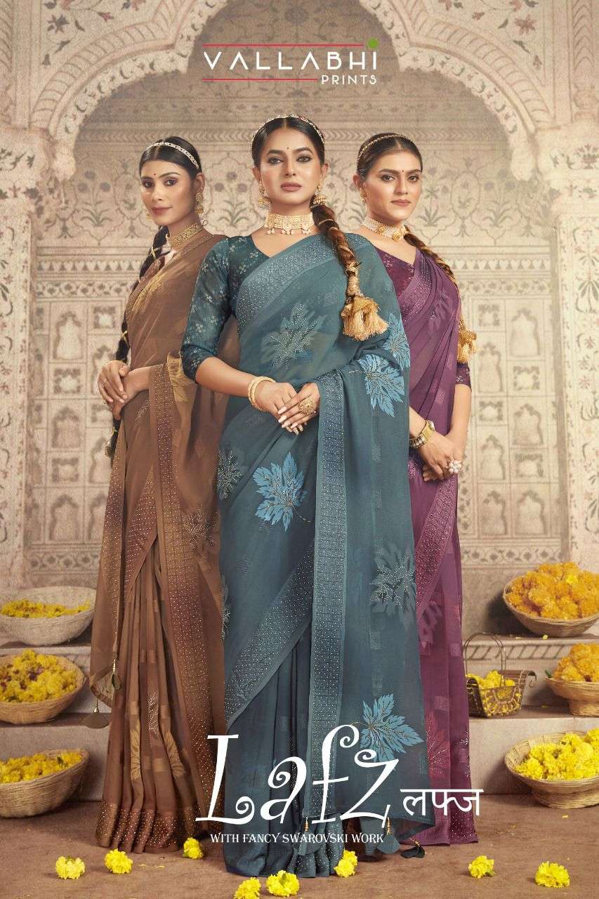 vallabhi prints lafz georgette sarees collection in surat