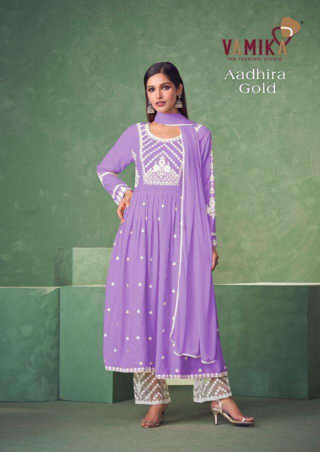 vamika aadhira gold readymade fancy suit online supplier