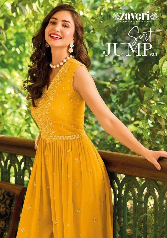 zaveri jumpsuit vol 3 party wear readymade collection 