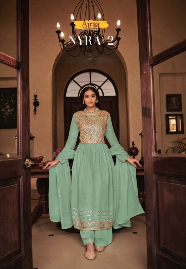 ajraa nyra vol 2 latest design party wear dresses readymade collection 