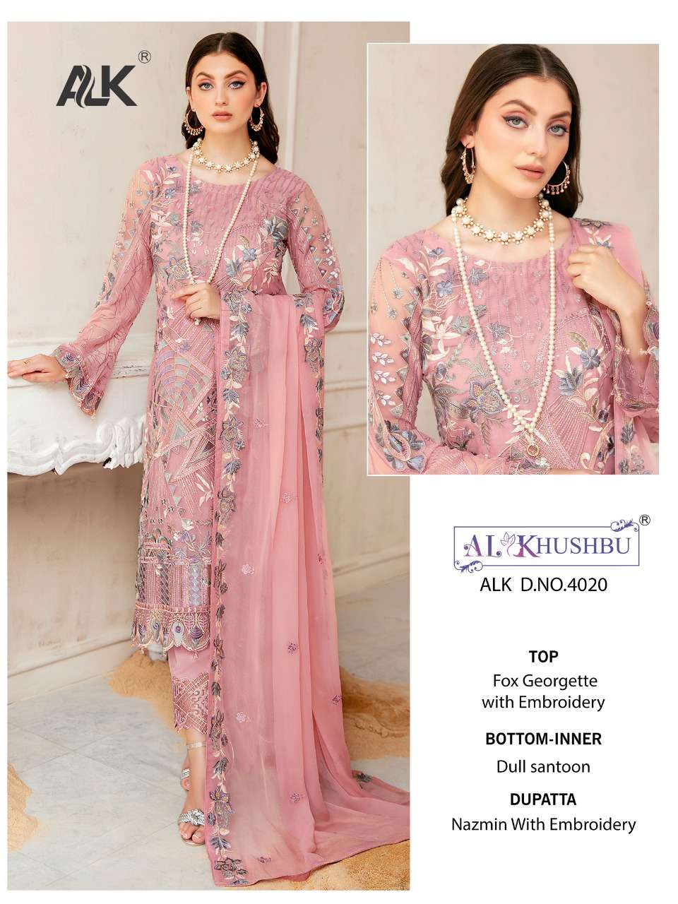 al khushbu alk 4020 design pakistani single piece dress