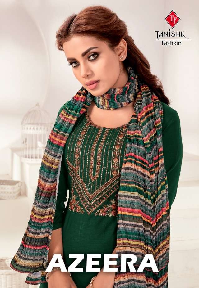azeera by tanishk fashion rayon slub fancy dress materials