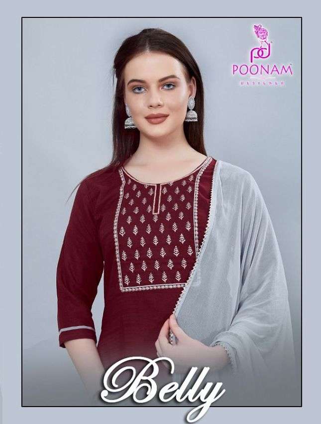 belly by poonam readymade 3 piece fancy suits