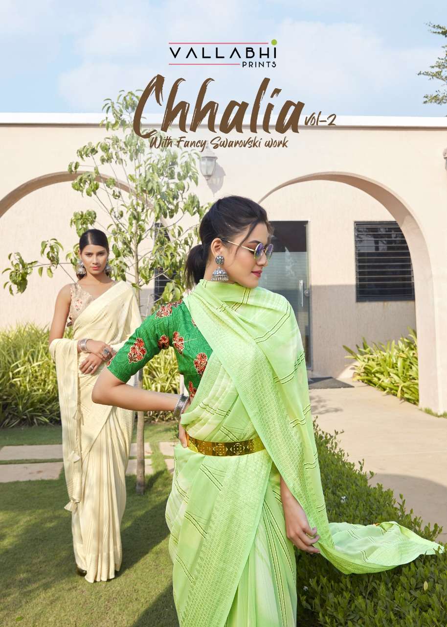 chhalia vol 2 by vallabhi georgette printed beautiful saree
