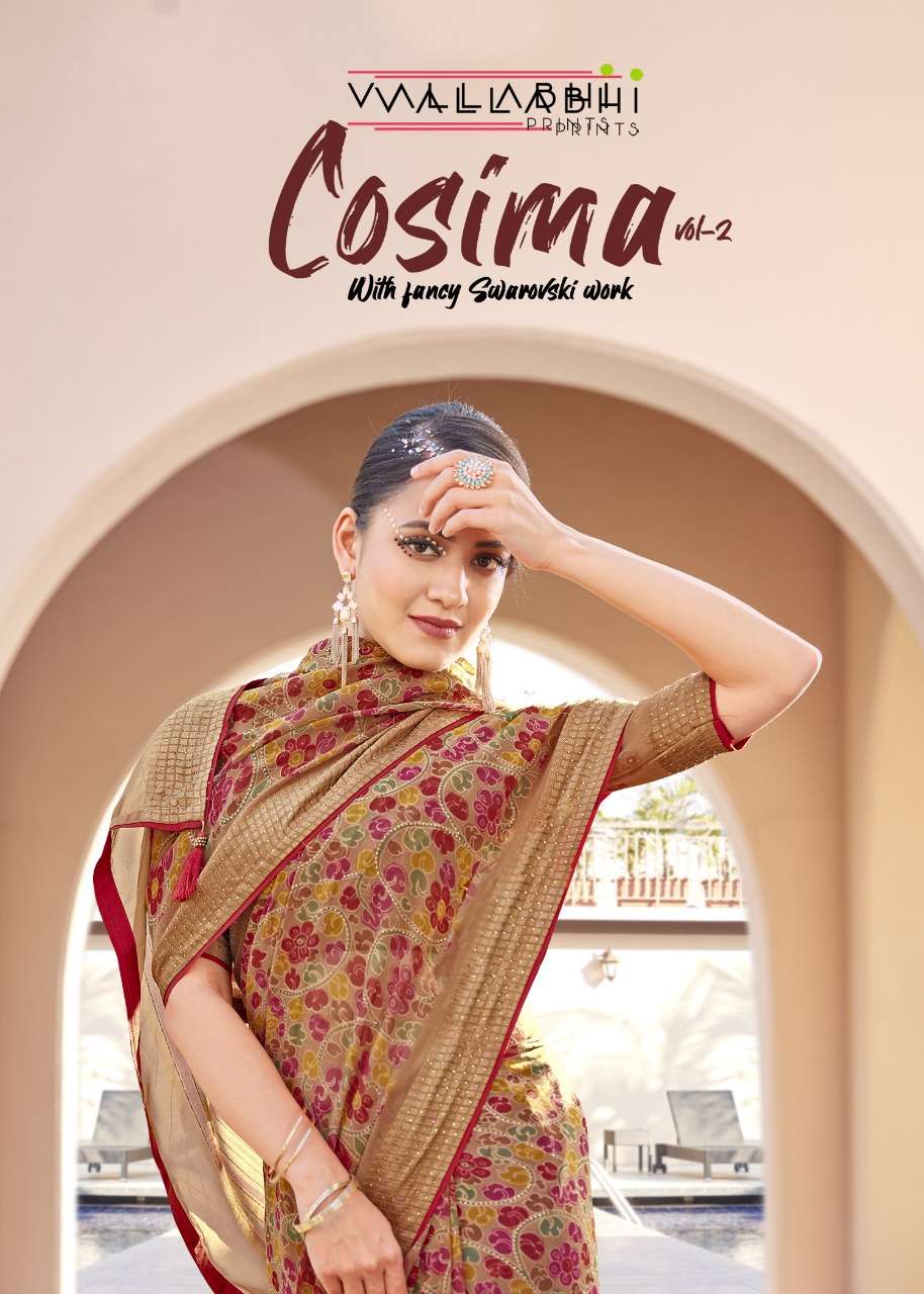 cosima vol 2 by vallabhi printed georgette beautiful sarees