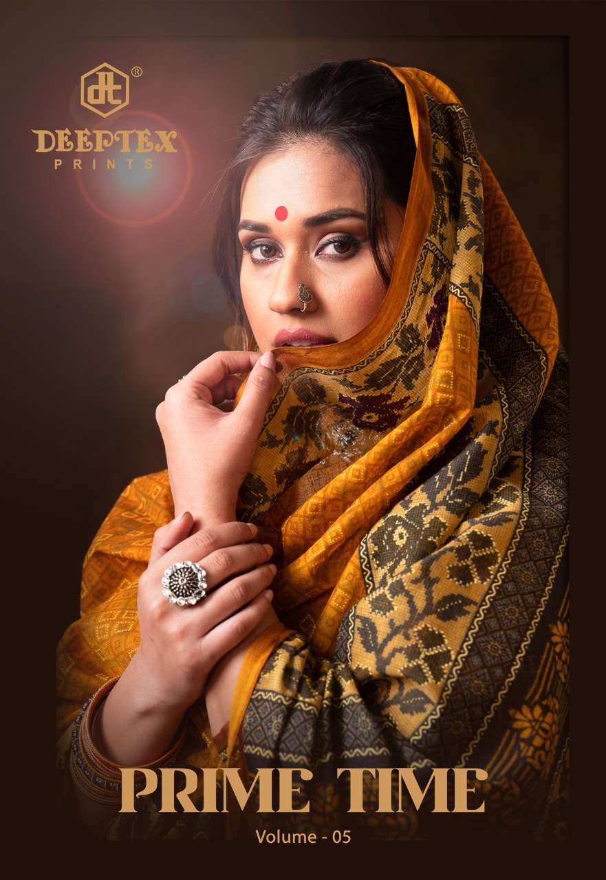 deeptex prime time vol 5 pure cotton saree at great price online 