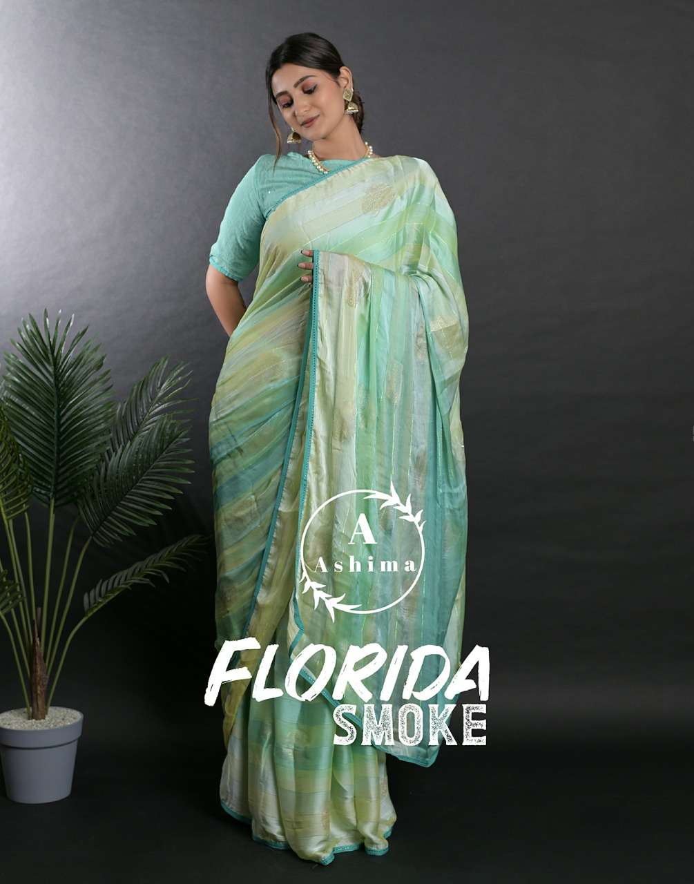 florida smoke by ashima satin designer fancy sarees