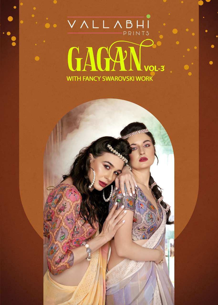 gagan vol 3 by vallabhi georgette designer sarees