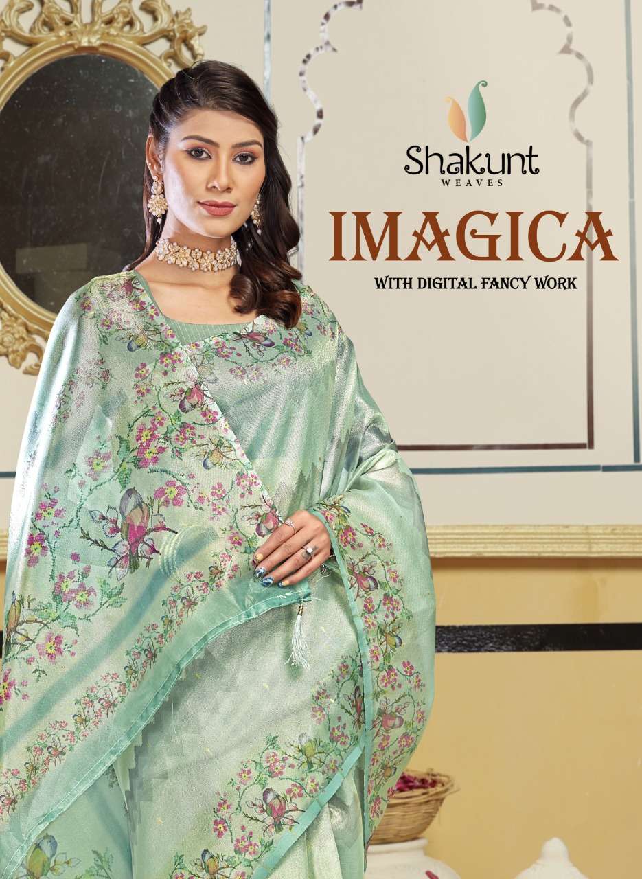 imagica by shakunt digital art silk fancy sarees
