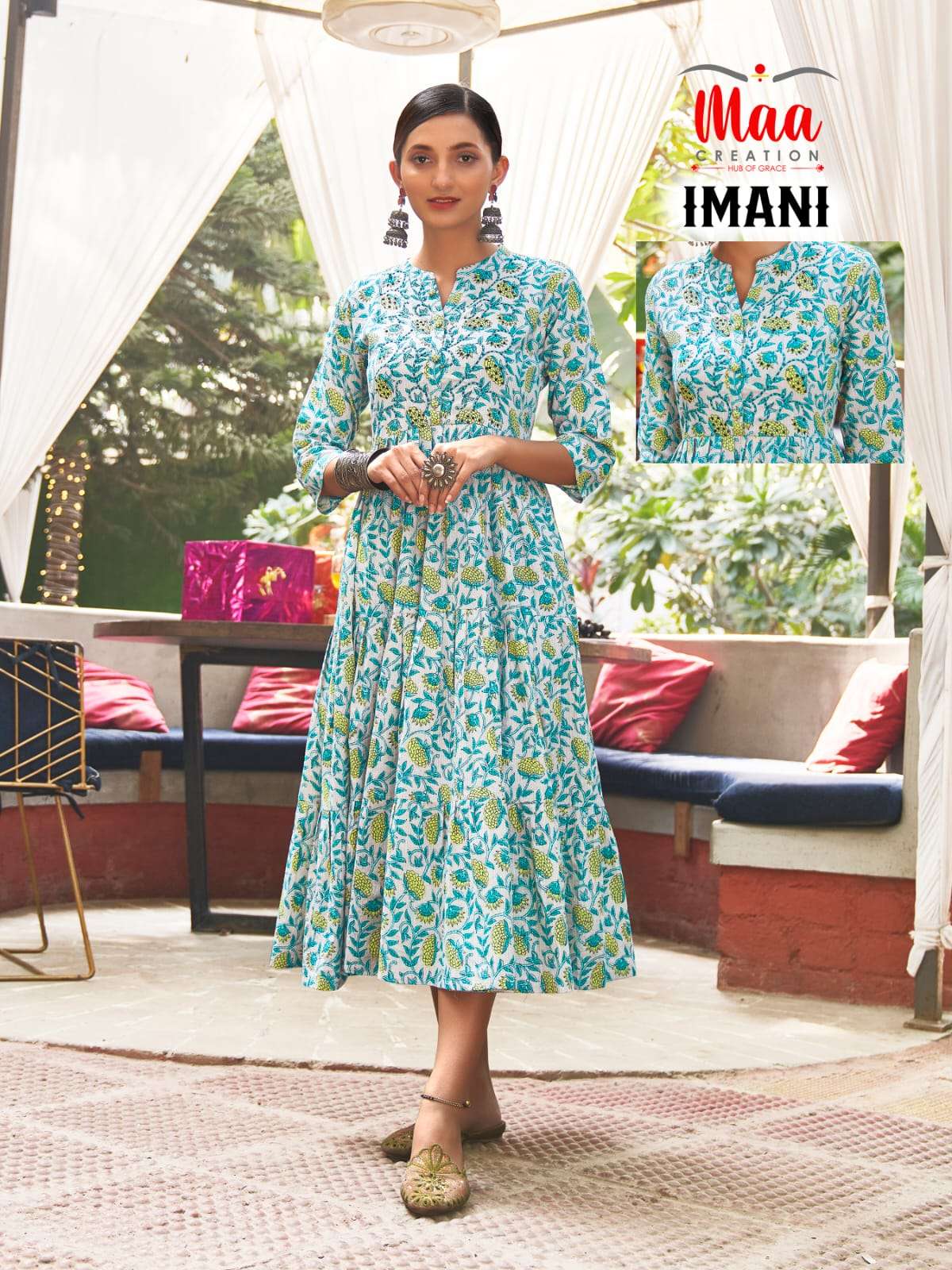 imani by maa creation cotton gown combo set collection