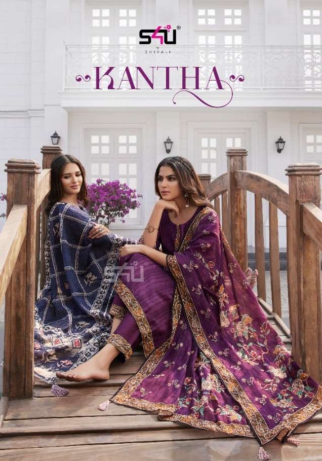 kantha by s4u ethnic wear readymade aasam silk salwar kameez