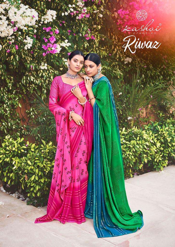 kashvi creation riwaz weightless printed sarees