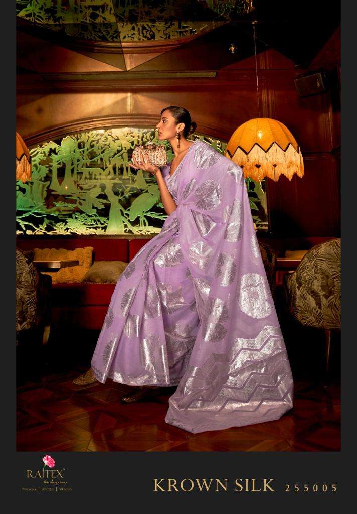 krown silk by rajtex 255001-255006 handloom weaving traditional wear saree