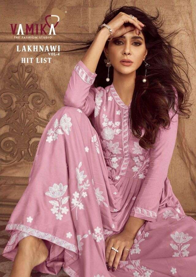 lakhnavi vol 4 hitlist by vamika rayon readymade plazzo style salwar kameez