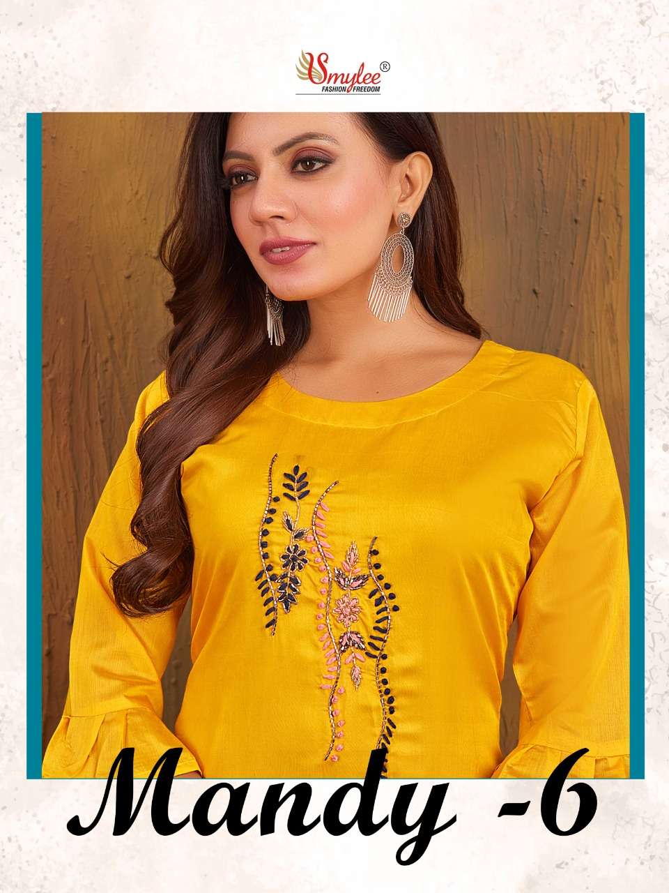 mandy vol 6 by rung modal silk handwork fancy kurtis