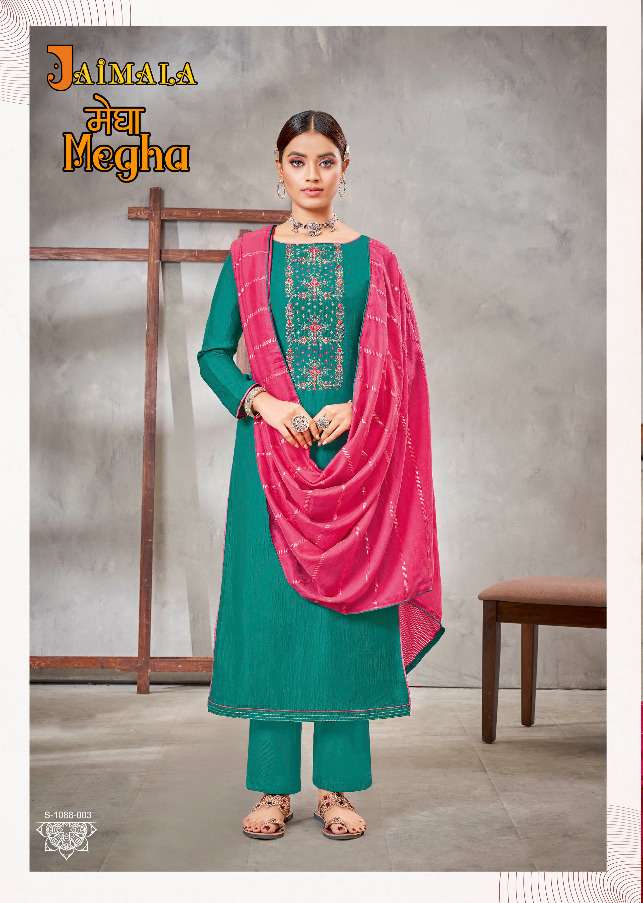 megha by jaimala parampara silk casual wear dress materials