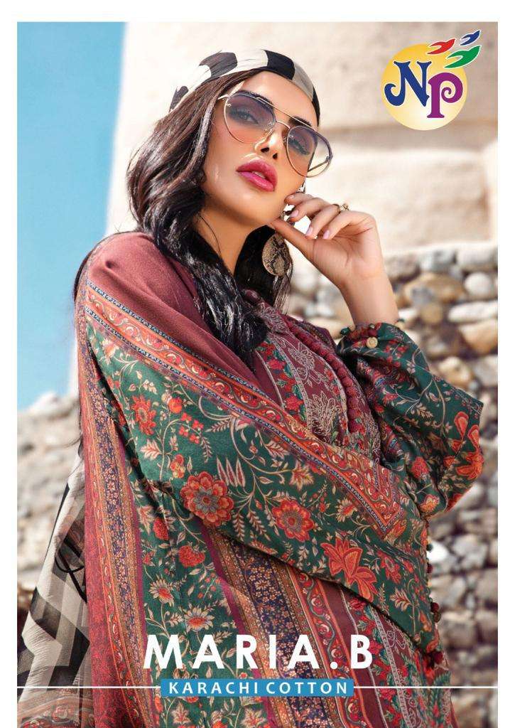 np maria b karachi cotton printed suits 