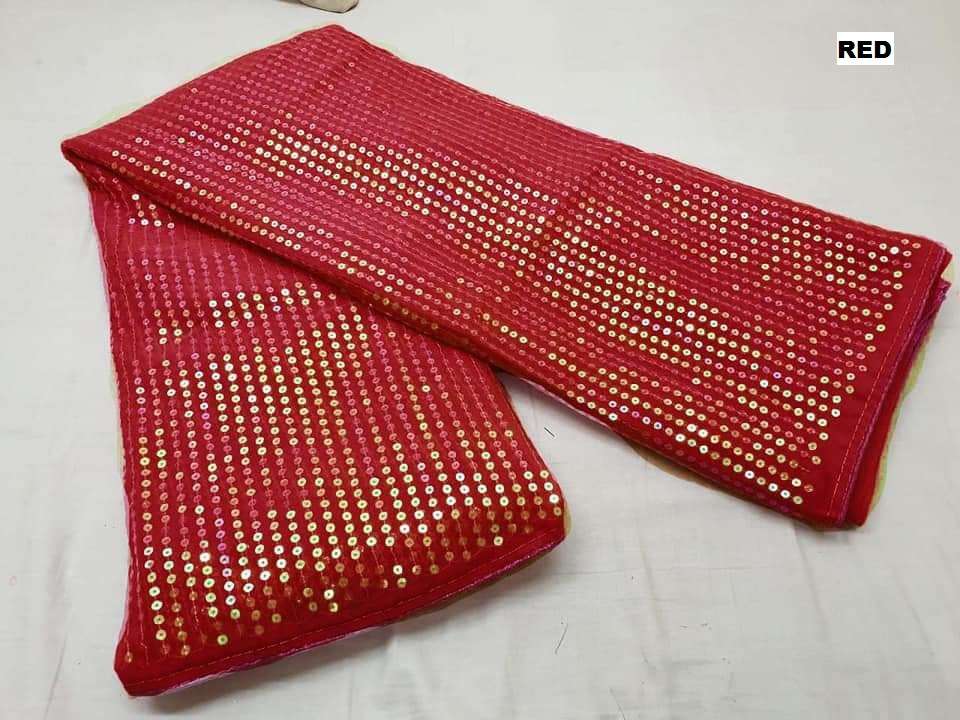 pr bling 5mm Sequins Design georgette embroidery saree 