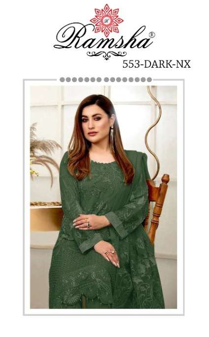 ramsha 553 dark nx georgette beautiful pakistani dresses