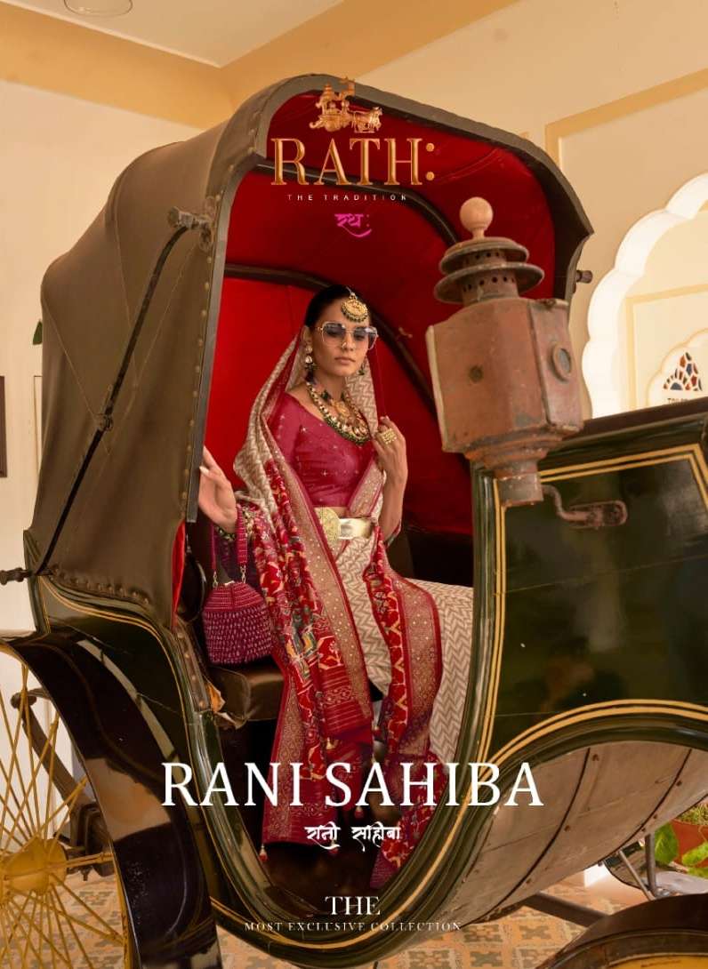 rani sahiba by rath brand patola silk ethnic wear saree designs