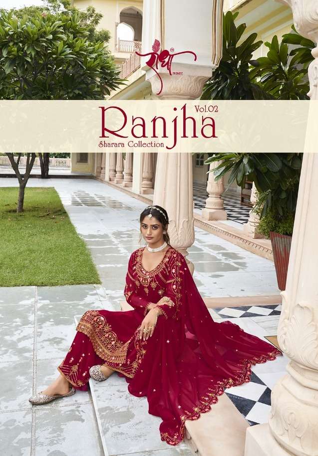 ranjha vol 2 by radha trendz georgette work designer salwar kameez