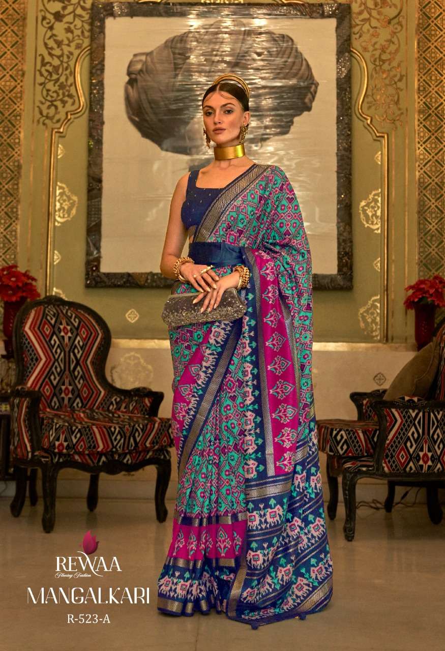 rewaa mangalkari patola silk traditional wear fancy saree
