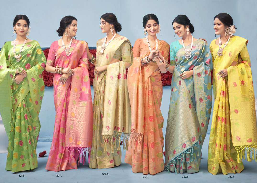 sangam prints krishnpriya organza sari wholesaler