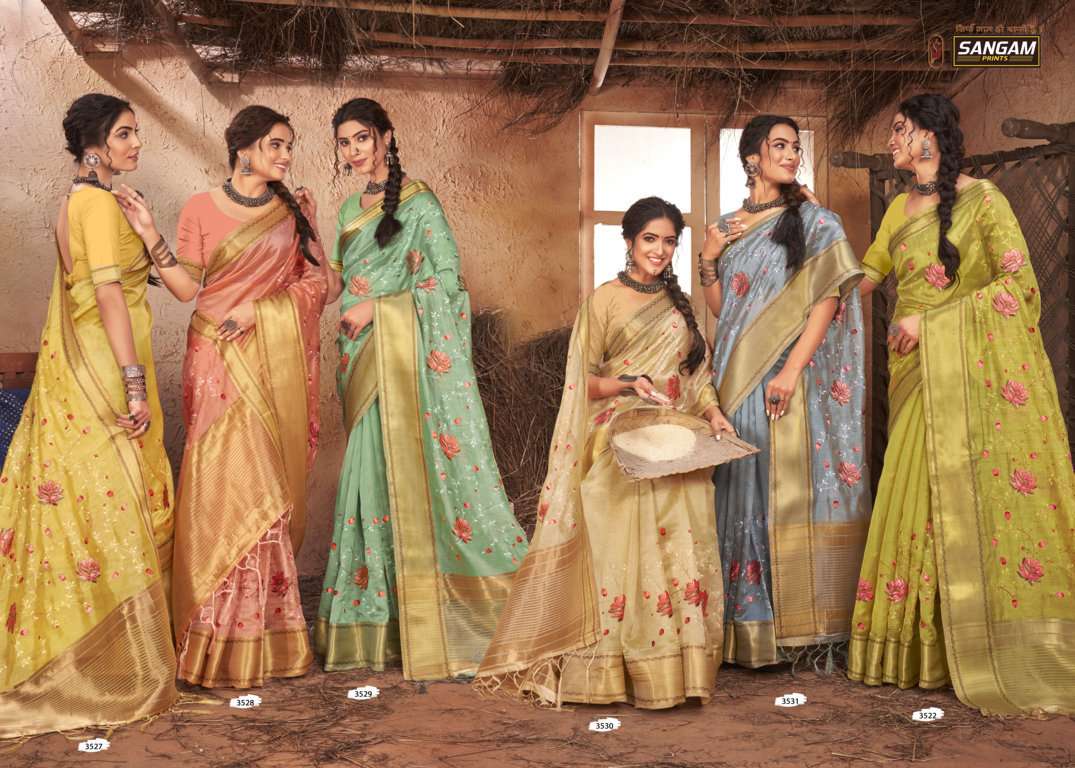 sangam prints manbhawan weaving saris wholesaler