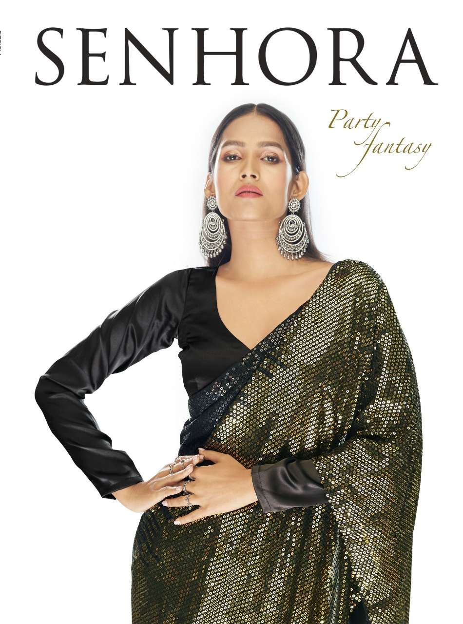 senhora party fantasy georgette premium wedding fancy sarees