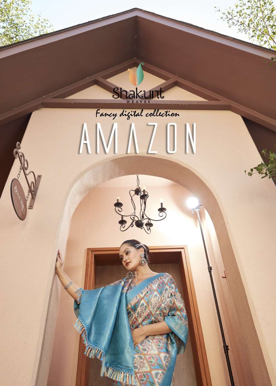 shakunt present amazon silk digital patola fancy sarees
