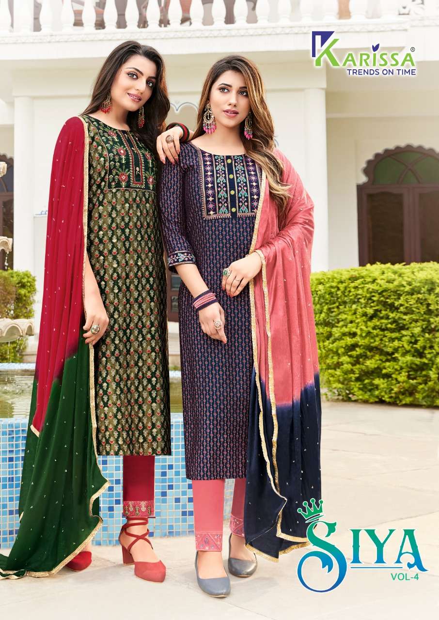 siya vol 4 by karissa full stitch readymade 3 piece set