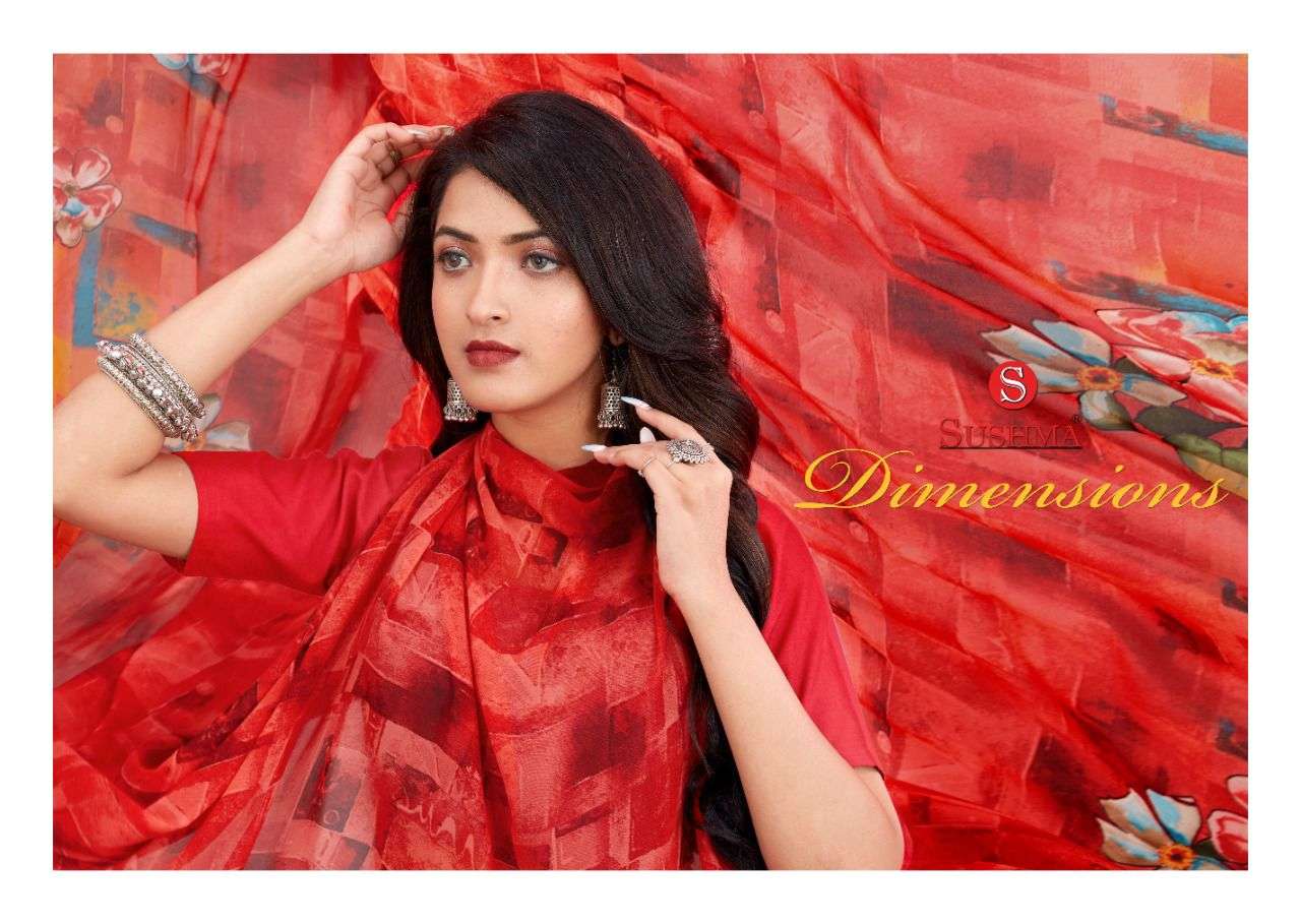 sushma dimensions georgette floral printed saree