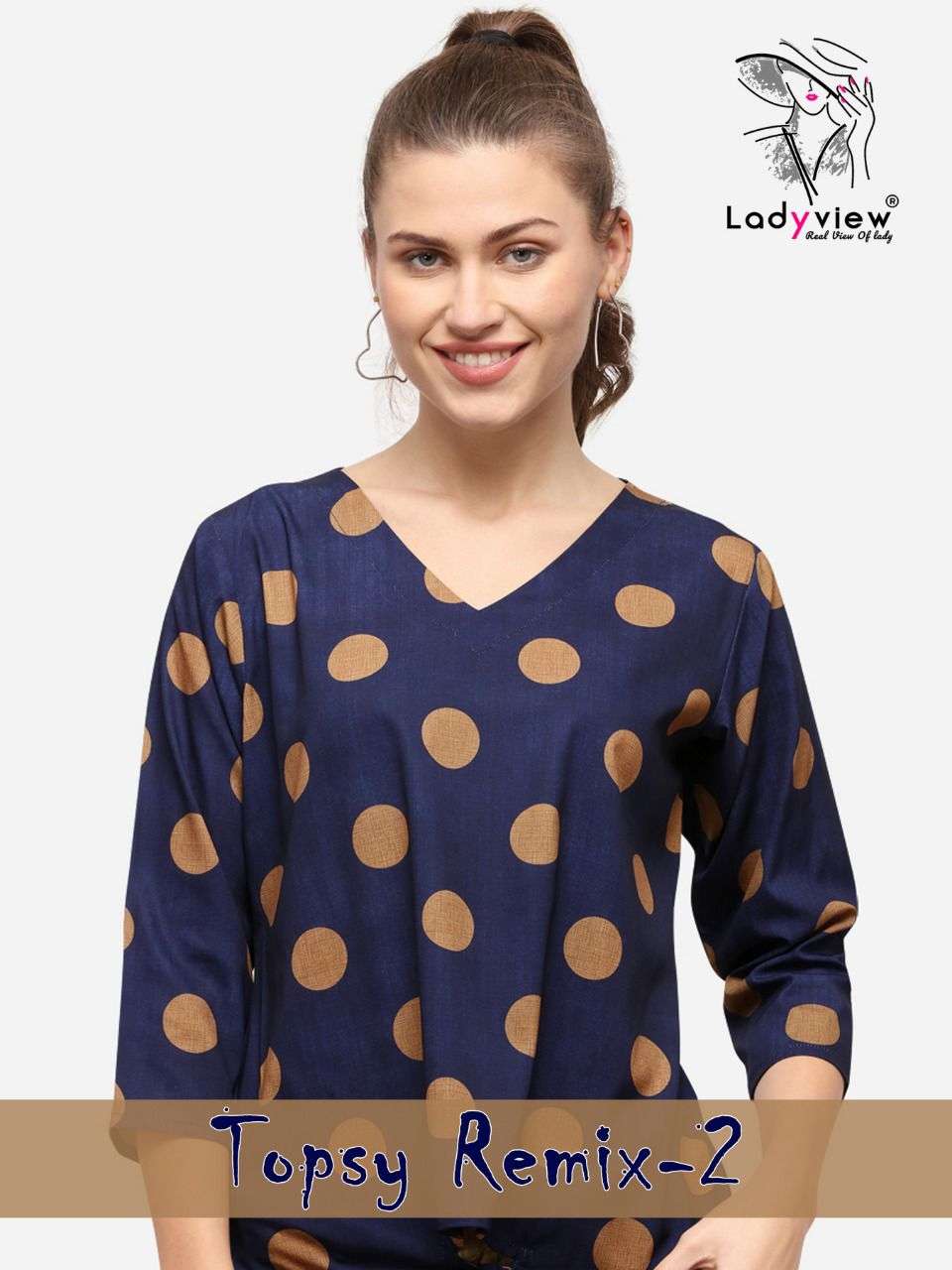 topsy remix vol 2 by ladyview crape digital printed short top supplier