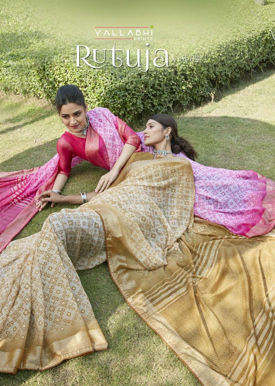 vallabhi rutuja vol 2 chiffon printed casual sarees